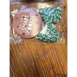"You Are A Smart Cookie!" Gift Tags With Green & White Twine
